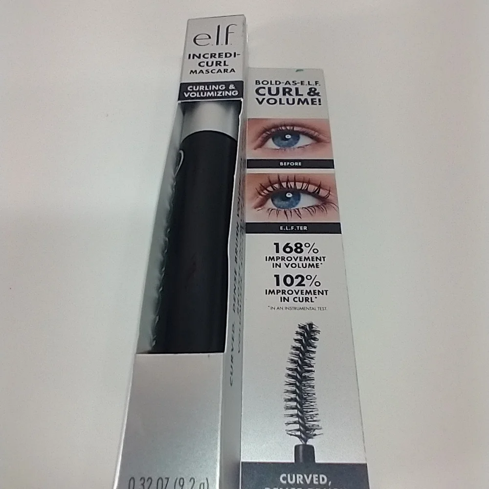 ELF Lash Incredicurl Mascara ,Pitch Black,0.32oz& Moisturizer Oat Milk Ceramides